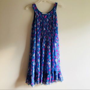 Blugirl BLUMARINE floral pleated silk halter dress